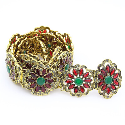 Vintage Turkish Women Resin Waist Chain Decoration Belly Chains Adjustable Length Flower Jewelry Antique Gold Color India Bride
Vintage Turkish Women Resin Waist Chain Decoration Belly Chains Adjustable Length Flower Jewelry Antique Gold Color India Bride