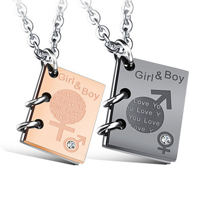 1Pair Couples Open Love Notebook Pendant Necklace Inlaid Cubic Zirconia Love Book Valentines Day Gift Fashion Jewelry
1Pair Couples Open Love Notebook Pendant Necklace Inlaid Cubic Zirconia Love Book Valentines Day Gift Fashion Jewelry