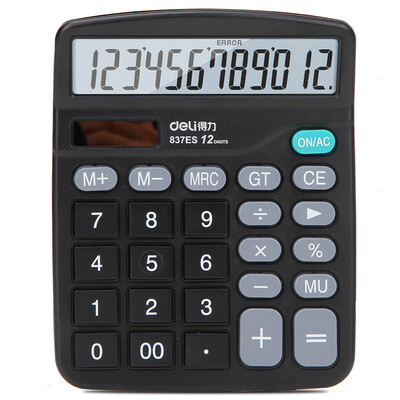 Efficient (deli) 837ES desktop general office calculator 12 large screen dual power supply
Efficient (deli) 837ES desktop general office calculator 12 large screen dual power supply