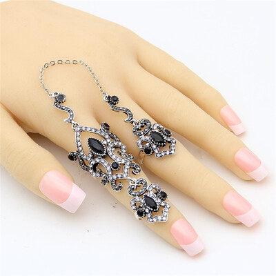 Vintage Turkish Women Flower Resin Adjustable Double Finger Ring Arabesque Crystal Jewelry Antique Gold Color Wedding Anillos
Vintage Turkish Women Flower Resin Adjustable Double Finger Ring Arabesque Crystal Jewelry Antique Gold Color Wedding Anillos