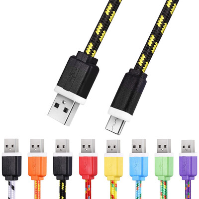 1M Micro USB Flat Braided Synchronization Charger Cable Cord Adapter for Android Smart Phones
1M Micro USB Flat Braided Synchronization Charger Cable Cord Adapter for Android Smart Phones
