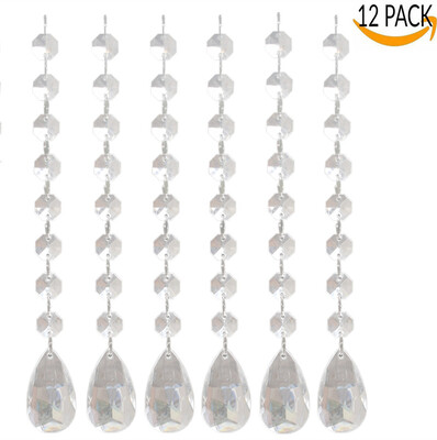 12 PCS Acrylic Crystal Chandelier – Beads Garland Hanging Beaded Curtains – Wedding Christmas Table Party Décor– 14 mm Octagona
12 PCS Acrylic Crystal Chandelier – Beads Garland Hanging Beaded Curtains – Wedding Christmas Table Party Décor– 14 mm Octagona