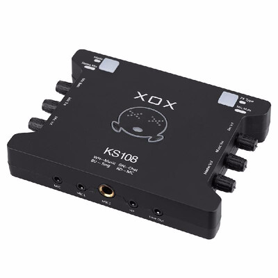 XOX KS108 USB Audio Interface Network Online Singing Device High-Definition Audio Mixer Sound Card for Recording Hosting Speech Ho
XOX KS108 USB Audio Interface Network Online Singing Device High-Definition Audio Mixer Sound Card for Recording Hosting Speech Ho