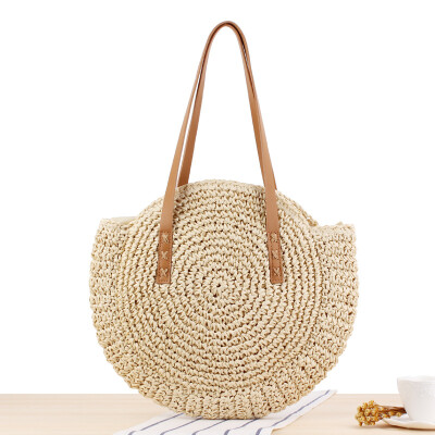 FEMALEE Round Straw Beach Bag Vintage Handmade Woven Shoulder Bag Raffia circle Rattan bags Bohemian Summer Vacation Casual Bags
FEMALEE Round Straw Beach Bag Vintage Handmade Woven Shoulder Bag Raffia circle Rattan bags Bohemian Summer Vacation Casual Bags