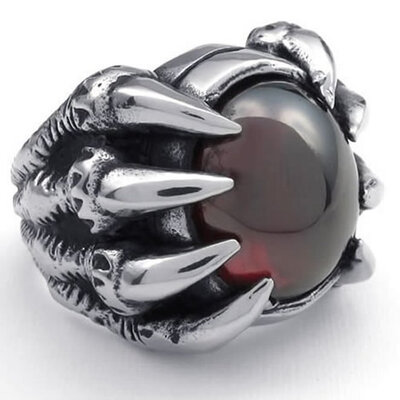 Hpolw Vintage fashion silver&black Stainless Steel Gothic Dragon Claw Biker Mens black crystal Ring
Hpolw Vintage fashion silver&black Stainless Steel Gothic Dragon Claw Biker Mens black crystal Ring