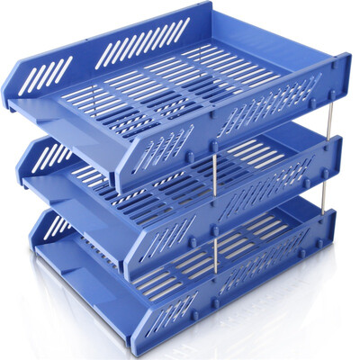 Effective deli 9209 durable three-tier file holder file tray file box blue
Effective deli 9209 durable three-tier file holder file tray file box blue