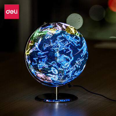 Deli 2187 φ23cm constellation LED illuminated globe Chinese&English teaching demonstration
Deli 2187 φ23cm constellation LED illuminated globe Chinese&English teaching demonstration