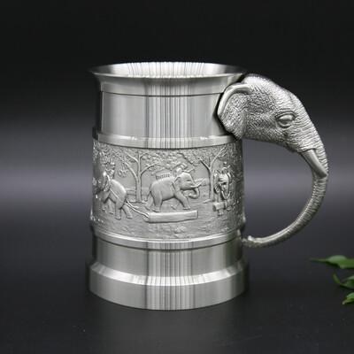 Oriental Pewter - Pewter Beer Mug Pure Tin 97 Lead-Free Pewter BJME Hand Carved Beautiful Embossed Handmade in Thailand
Oriental Pewter - Pewter Beer Mug Pure Tin 97 Lead-Free Pewter BJME Hand Carved Beautiful Embossed Handmade in Thailand