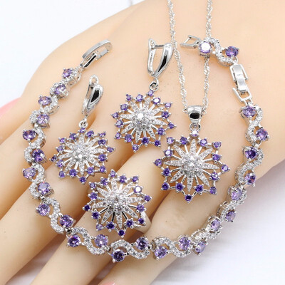 2018 New Purple Amethyst 925 Silver Bridal Jewelry Sets For Women Earrings Bracelet Rings Necklace Pendant
2018 New Purple Amethyst 925 Silver Bridal Jewelry Sets For Women Earrings Bracelet Rings Necklace Pendant