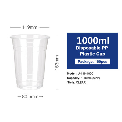OTOR 34oz Clear Plastic Cups Fruit Salad Water Cup with Lids Disposable Tumblers Outdoor Travel Birthday Party Supply 100pcs
OTOR 34oz Clear Plastic Cups Fruit Salad Water Cup with Lids Disposable Tumblers Outdoor Travel Birthday Party Supply 100pcs