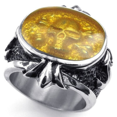 Hpolw Mens Stainless Steel Bone Claw sandy beige Crystal RingGothic Skull ringWidth 30mm
Hpolw Mens Stainless Steel Bone Claw sandy beige Crystal RingGothic Skull ringWidth 30mm