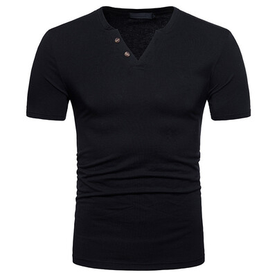 JCCHENFS 2018 Hot Sale Black White T Shirt Summer Fashion Short Sleeve T-shirt Tops Classic Button V-Neck Slim T Shirt For Men
JCCHENFS 2018 Hot Sale Black White T Shirt Summer Fashion Short Sleeve T-shirt Tops Classic Button V-Neck Slim T Shirt For Men