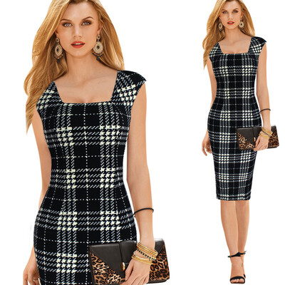 2016 New Sale Womens Elegant Tartan Square Neck Tunic Wear To Work Business Casual Party Stretch Pencil Sheath Dress
2016 New Sale Womens Elegant Tartan Square Neck Tunic Wear To Work Business Casual Party Stretch Pencil Sheath Dress