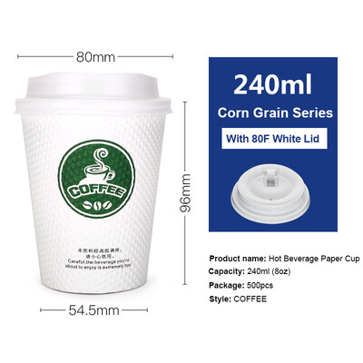 OTOR 240ml380ml Disposable Paper Cup with Cover for Hot Drink Milk Tea Coffee Thickend Corrugated Double-Paper Cup 100pcs
OTOR 240ml380ml Disposable Paper Cup with Cover for Hot Drink Milk Tea Coffee Thickend Corrugated Double-Paper Cup 100pcs