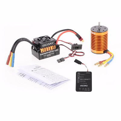 OCDAY Waterproof 60A Brushless Car Electronic Speed Control ESC 10T 3930KV 4P Sensorless Brushless Motor Programming Board
OCDAY Waterproof 60A Brushless Car Electronic Speed Control ESC 10T 3930KV 4P Sensorless Brushless Motor Programming Board