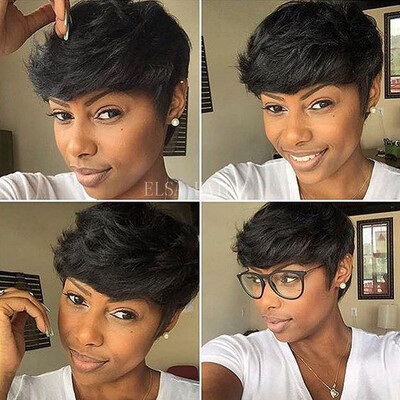 Human hair wigs Cheap Pixie Cut short with baby hair african hair cut style brazilian Ladies wig for black women
Human hair wigs Cheap Pixie Cut short with baby hair african hair cut style brazilian Ladies wig for black women
