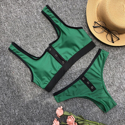 Solid Button Maillot De Bain Femme New Arrival Sexy Beach Wear Concise Low Waist Bikini Sets Strappy Push Up Swimsuit
Solid Button Maillot De Bain Femme New Arrival Sexy Beach Wear Concise Low Waist Bikini Sets Strappy Push Up Swimsuit