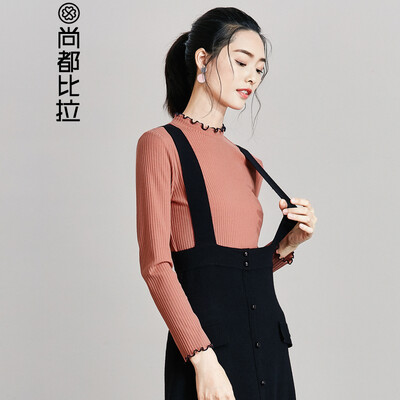 Sentubila wild lace half-high collar knit T-shirt female 2018 autumn new solid color base shirt 174T0718336 brown red
Sentubila wild lace half-high collar knit T-shirt female 2018 autumn new solid color base shirt 174T0718336 brown red