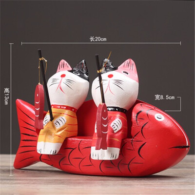 Japanese hand-carved wooden cat fish couple home crafts animal furnishings home decoration birthday gift
Japanese hand-carved wooden cat fish couple home crafts animal furnishings home decoration birthday gift