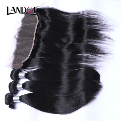 8A Peruvian Virgin Hair Straight With Ear To Ear 13x4 Lace Frontal Closure 3 Bundles Human Hair Weaves Closures 4Pcs Natural Black
8A Peruvian Virgin Hair Straight With Ear To Ear 13x4 Lace Frontal Closure 3 Bundles Human Hair Weaves Closures 4Pcs Natural Black