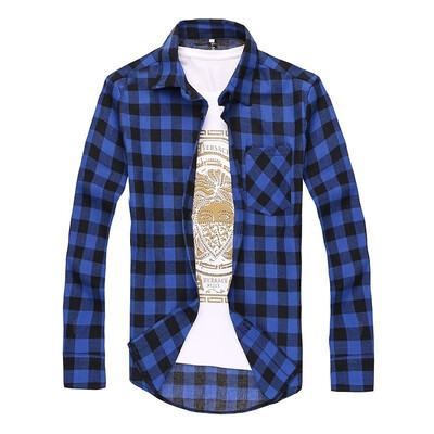 Fashion Spring Brand Mens Casual Plaid Shirts Long Sleeve Red&Black Checked Shirt Slim Fit Flannel Shirts for Men T-Shirt
Fashion Spring Brand Mens Casual Plaid Shirts Long Sleeve Red&Black Checked Shirt Slim Fit Flannel Shirts for Men T-Shirt