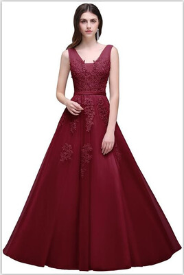 Tulle Appliques Lace Beaded Long Evening Dresses 2018 A Line V Neck Evening Gowns Backless
Tulle Appliques Lace Beaded Long Evening Dresses 2018 A Line V Neck Evening Gowns Backless