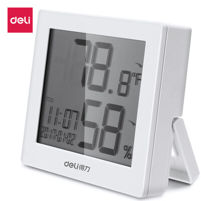 Deli deli LCD with time alarm clock electronic thermometer&hygrometer baby room indoor temperature&humidity meter white 8813
Deli deli LCD with time alarm clock electronic thermometer&hygrometer baby room indoor temperature&humidity meter white 8813
