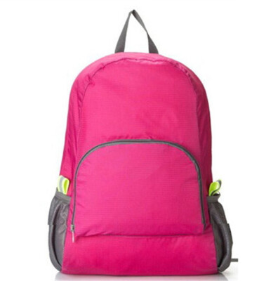 

Portable Zipper Soild Nylon Daily Traveling Backpacks Shoulder Bags Folding Bag