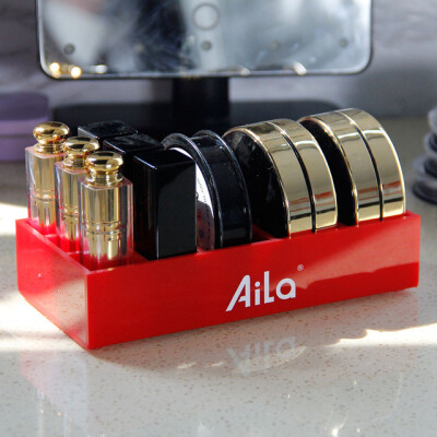 

AILA 2018 Новый дизайн Акриловый мини-макияж Организатор 9 Lattice Lipstick Лак для ногтей Puff Cake Box для дома