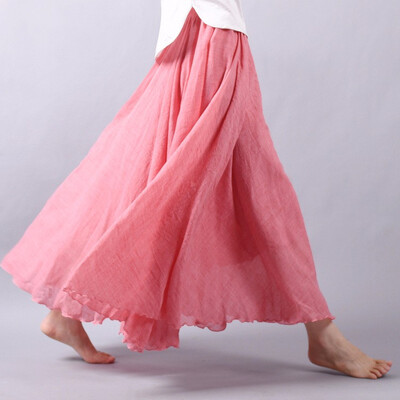 Linen Cotton Long Pleated Skirts Women Elastic Waist Maxi Skirts Beach Party Vintage Summer Skirts Faldas Saia
Linen Cotton Long Pleated Skirts Women Elastic Waist Maxi Skirts Beach Party Vintage Summer Skirts Faldas Saia