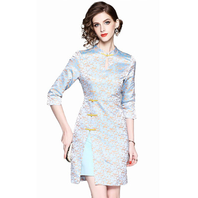 2018 New Arrival Sky Blue Retro Cheongsams Short Sheath Ladies Cheongsams Dresses Sexy Prom Dress
2018 New Arrival Sky Blue Retro Cheongsams Short Sheath Ladies Cheongsams Dresses Sexy Prom Dress