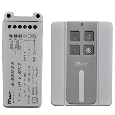 With the TOWE electric remote control switch three 220V wireless remote control switch controller
With the TOWE electric remote control switch three 220V wireless remote control switch controller