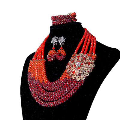 AMYNOVA Champagne 5 Rows Crystal Beaded Bridal Nigerian Wedding Beads African Beads Necklaces Jewelry Set for Women
AMYNOVA Champagne 5 Rows Crystal Beaded Bridal Nigerian Wedding Beads African Beads Necklaces Jewelry Set for Women