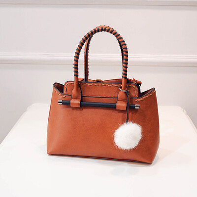 Women leather handbags fashion hand-wear rope handbag high quality ladies tote bags lovely fur ball ornaments shoulder bag wave packet
Women leather handbags fashion hand-wear rope handbag high quality ladies tote bags lovely fur ball ornaments shoulder bag wave packet
