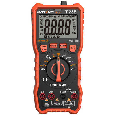 Long Yun LOMVUM T28B intelligent anti-burning temperature multimeter automatic multi-function digital display high-precision household electrician universal table standard version
Long Yun LOMVUM T28B intelligent anti-burning temperature multimeter automatic multi-function digital display high-precision household electrician universal table standard version