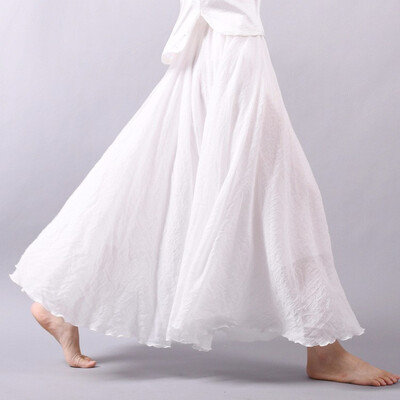 Linen Cotton Long Pleated Skirts Women Elastic Waist Maxi Skirts Beach Party Vintage Summer Skirts Faldas Saia
Linen Cotton Long Pleated Skirts Women Elastic Waist Maxi Skirts Beach Party Vintage Summer Skirts Faldas Saia