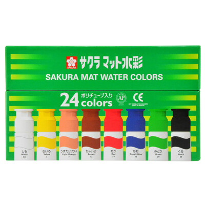Sakura Sakura 24 color watercolor paint suit MW24PE 12ml branch transparent watercolor paint professional painting green box Japan
Sakura Sakura 24 color watercolor paint suit MW24PE 12ml branch transparent watercolor paint professional painting green box Japan