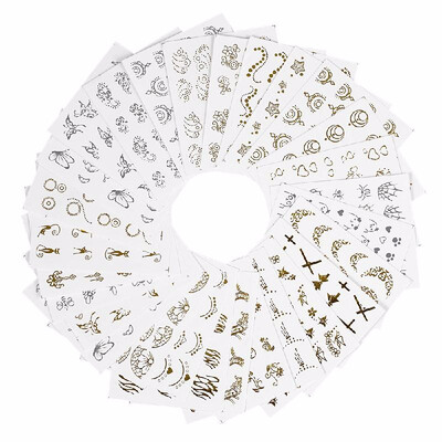 30 Sheets Fashion 3D Gold Silver Designs Nail Sticker Water Transfer Nail Decals Nail Paper Tip Beauty DIY
30 Sheets Fashion 3D Gold Silver Designs Nail Sticker Water Transfer Nail Decals Nail Paper Tip Beauty DIY