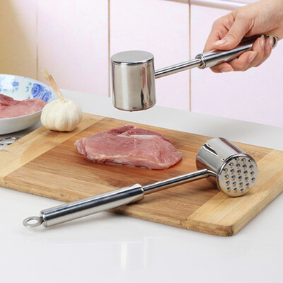 High-grade 304 stainless steel meat tenderizer double-sided knock meat hammer for Beef Chicken Steak kitchen accessories
High-grade 304 stainless steel meat tenderizer double-sided knock meat hammer for Beef Chicken Steak kitchen accessories