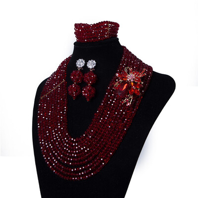 New Fine Wedding Jewelry Set for Women Red Hand Made Beaded Jewelry African Bridal Beads Necklace Bracelet Earrings Free Shipping
New Fine Wedding Jewelry Set for Women Red Hand Made Beaded Jewelry African Bridal Beads Necklace Bracelet Earrings Free Shipping