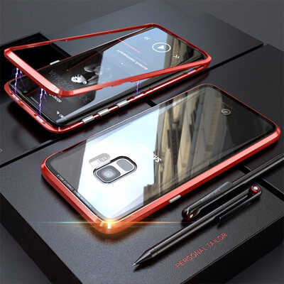 New Magnetic Adsorption Metal Case Samsung Galaxy S9Plus Transparent Tempered Glass Cover Magnets Bumper for Samsung Galaxy S9
New Magnetic Adsorption Metal Case Samsung Galaxy S9Plus Transparent Tempered Glass Cover Magnets Bumper for Samsung Galaxy S9