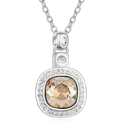 High Quality Square Pendant Necklace Crystal from Swa Elements Women Jewelry White Gold Plated Accessories 17314
High Quality Square Pendant Necklace Crystal from Swa Elements Women Jewelry White Gold Plated Accessories 17314