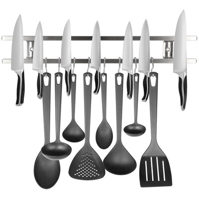 UpperX Magnetic Knife Holder Made From Stainless Steel with Strong Magnet Wide Knife Strip Knife Bar&Magnetic Tool Organizer
UpperX Magnetic Knife Holder Made From Stainless Steel with Strong Magnet Wide Knife Strip Knife Bar&Magnetic Tool Organizer