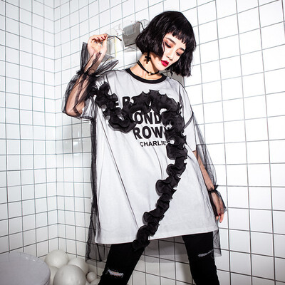 2018 New Summer Fashion Fake Two Piece Patchwork Mesh Plus Size Loose Simple T Shirts Women T-shirts
2018 New Summer Fashion Fake Two Piece Patchwork Mesh Plus Size Loose Simple T Shirts Women T-shirts