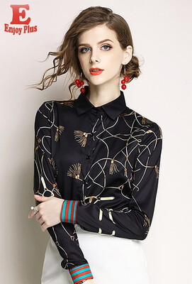 S M L XL XXL office new summer 2018 women blouse shirt long sleeve black digital print elegant lady top with collar
S M L XL XXL office new summer 2018 women blouse shirt long sleeve black digital print elegant lady top with collar