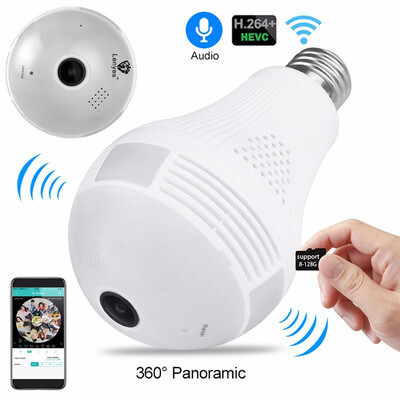Light Bulb Camera 360 Degree Lens Home Security Cam Wireless Wifi Spy Panoramic Ip Hidden Cameras System Lenyes 13MP
Light Bulb Camera 360 Degree Lens Home Security Cam Wireless Wifi Spy Panoramic Ip Hidden Cameras System Lenyes 13MP