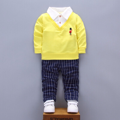 Fashion Spring Autumn Children Boy Girl Shirt Collar Clothing Baby T-shirt Pants 2 PcsSets England Style Clothes Tracksuit
Fashion Spring Autumn Children Boy Girl Shirt Collar Clothing Baby T-shirt Pants 2 PcsSets England Style Clothes Tracksuit
