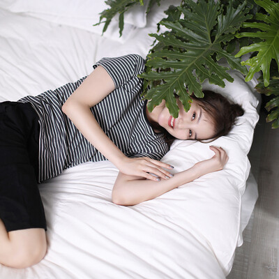 Haizhining WMJ-042 pajamas ladies fashion casual black&white striped round neck short-sleeved pants home service suit black 175
Haizhining WMJ-042 pajamas ladies fashion casual black&white striped round neck short-sleeved pants home service suit black 175