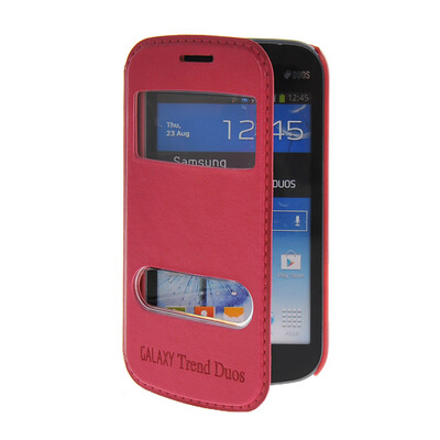MOONCASE View Window Leather Side Flip Pouch Stand Shell Back Case Cover for Samsung Galaxy Duos S7562 Hot pink
MOONCASE View Window Leather Side Flip Pouch Stand Shell Back Case Cover for Samsung Galaxy Duos S7562 Hot pink