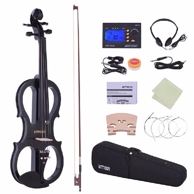 Romacci Ammoon Full Size 44 Solid Wood Electric Silent Violin Fiddle Style-1 Ebony Fingerboard Pegs Chin Rest Tailpiece with Bow
Romacci Ammoon Full Size 44 Solid Wood Electric Silent Violin Fiddle Style-1 Ebony Fingerboard Pegs Chin Rest Tailpiece with Bow